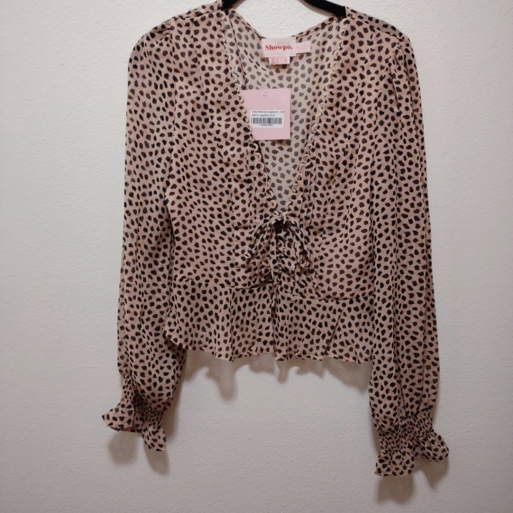 Showpo Another Reason Top in Leopard Print NEW 10